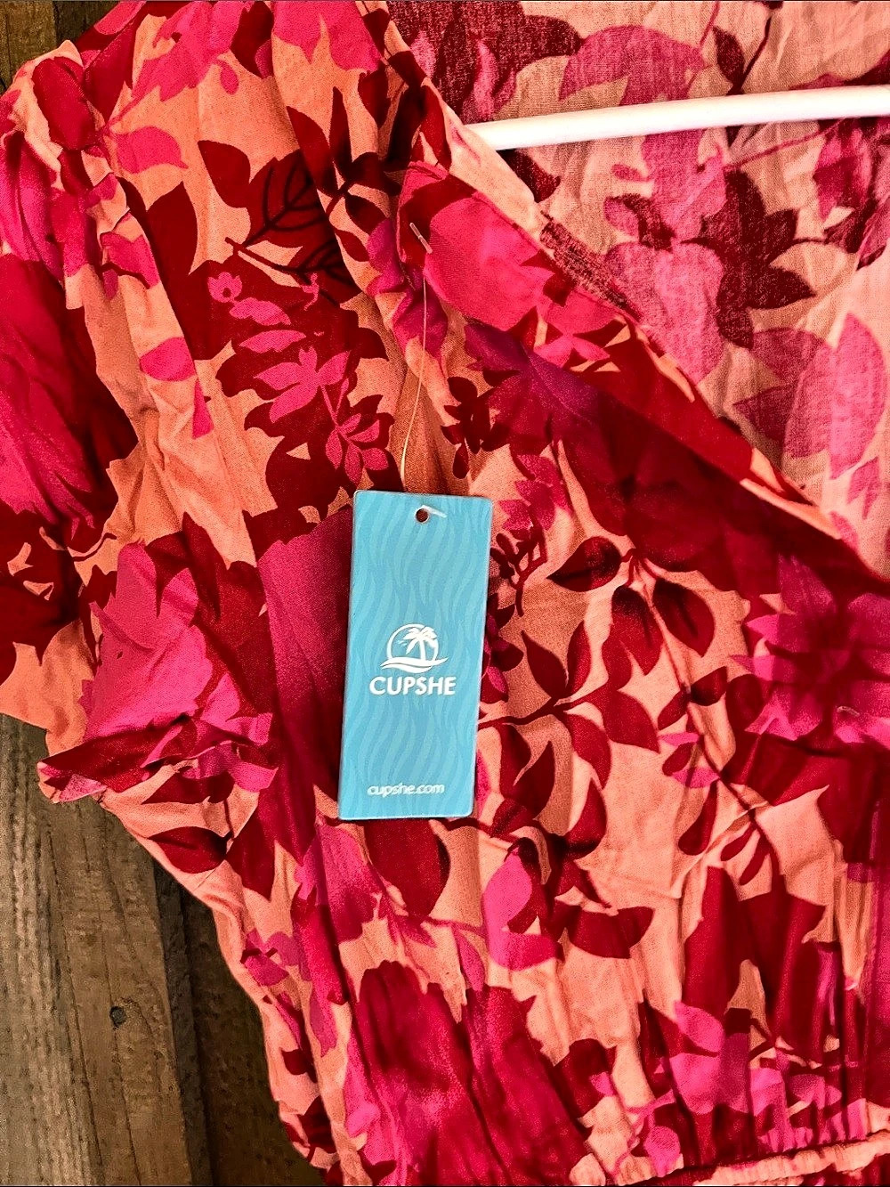 CUPSHE Pink & Red Floral Paisley Midi Dress Floral Maxi Dress in Pink & Red Size - Picture 2 of 3